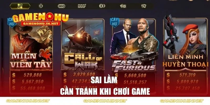 Sai lầm cần tránh khi cá cược game